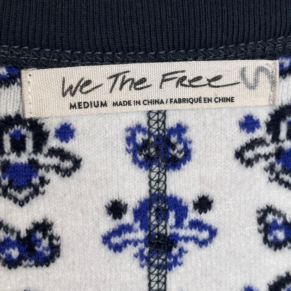 Free People We The Free Reversible Floral & Paisley Knit Sweater M - Picture 5 of 7